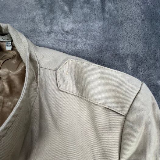 Zara Man Utility Blazer Jacket 48 Beige - Linen Blend- Military Chore Style