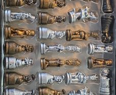 Simpsons chess set