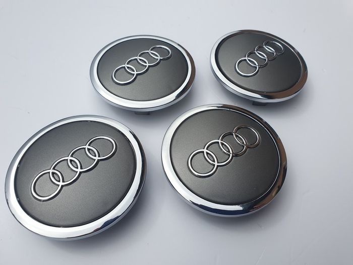 4x Audi 68mm 69mm 3D Silver Chrome alloy wheel centre caps cap 4B0601170 Hub Cover