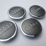 4x Audi 68mm 69mm 3D Silver Chrome alloy wheel centre caps cap 4B0601170 Hub Cover Image 6