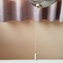 Endon matching wall sconce lights with a brushed stainless steel  finish and  clear glass shades and pull cord switch Image 4