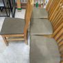 4 x Solid Padded Wooden Kitchen Dining Chairs - Can Deliver Image 2