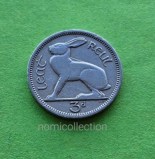 Ireland 1943 year 3 Pence.