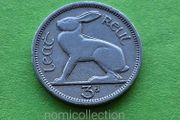 Ireland 1943 year 3 Pence.