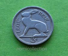 Ireland 1943 year 3 Pence.