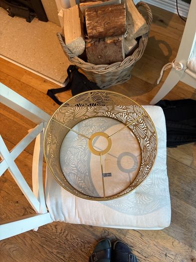 Gold lampshade - perfect for cozy winter evenings!