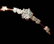 Beautiful Rose Gold Diamond Accent Ring - Brand New