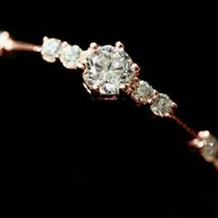 Beautiful Rose Gold Diamond Accent Ring - Brand New
