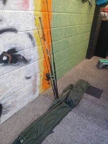 fishing rods and bag