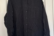 Black and White pinstriped Divided by H&amp;M Collared Shirt