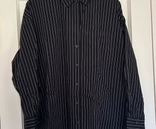 Black and White pinstriped Divided by H&M Collared Shirt