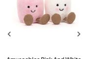 New JELLYCAT Amuseables Pink &amp; White Marshmallows