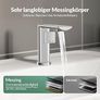 Bathroom Tap with Connection Hose, Washbasin Mixer Tap Single Lever Mixer Tap Chrome Washbasin Mixer Tap with Spout Height 123 mm Image 3