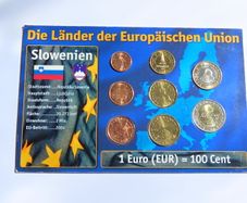 Slovenia first year euro coins set 2007 BUNC