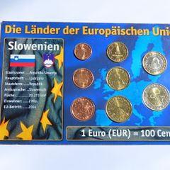 Slovenia first year euro coins set 2007 BUNC