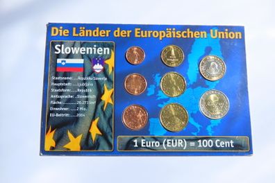 Slovenia first year euro coins set 2007 BUNC
