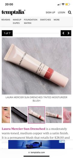 Laura mercier tinted moisturiser blush in sun drenched 15 ml
