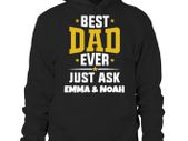 Best Dad ever custom personalised hoodie for fathers day