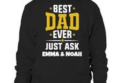 Best Dad ever custom personalised hoodie for fathers day