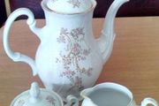 Bernadotte porcelain Czechoslovakia Coffee Pot set Trio