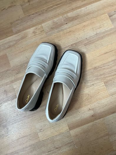 Clarks Cream Loafers
