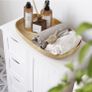 Bathroom Floor Storage Cabinet, Wooden Storage Unit with 4 Drawers, Single Door, Adjustable Shelf, for Living Room, Kitchen, Entryway, White (FREE POSTAGE) Image 4