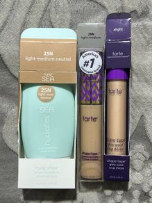 TARTE hydro flex serum foundation, shake tape concealer, shape tape glow wand brand new
