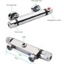 Full set Thermostatic Exposed Bar Shower Mixer Valve Tap Chrome Bottom 1/2" Outlet Image 9