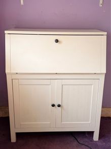 IKEA HEMNES White fold-down Secretary Desk