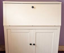 IKEA HEMNES White fold-down Secretary Desk