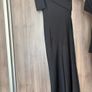 Long Black satin dress, Size L Image 3