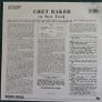 Chet Baker - In New York Vinyl LP (1958) 1985 Reissue Jazz Hard Bop EX+ Image 2