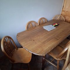 Kitchen teak table and chairs