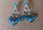 925 silver earrings with blue stones