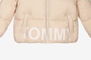 Tommy Hilfiger beige puffa jacket worn once! Like new! Age 16
