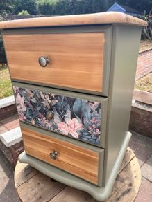 Solid wood bedside locker
