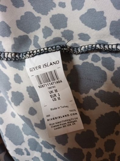 River Island  Black Fold Dreams Dress. S. M- 14-16.    B.N.W.T