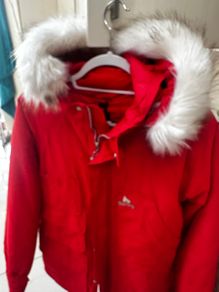 Jacket Money red jacket coat with removable fur/hood