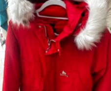 Jacket Money red jacket coat with removable fur/hood