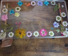 Botanical dried flower tray and tumbler