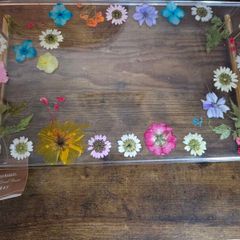 Botanical dried flower tray and tumbler