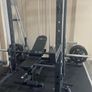 Multy Gym Cross with Smith Bar Machine, Bench, Image 4