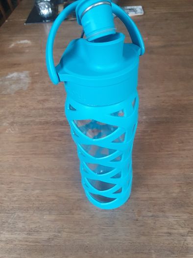 Life Factory Water Bottle with Silicon Sleeve Green 475 ml