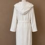 Somani White Hooded Dressing Gown Image 4