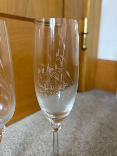 2 Vintage St Colman's Cathedral Cobh Glasses