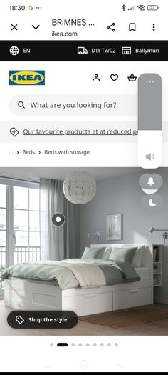 IKEA double storage bed