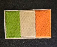 Irish tricolour/ flag, cloth patch.