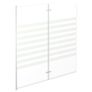 Bath Enclosure 120x140 cm Tempered Glass Stripe Image 4