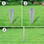 Chain Link Fence with Posts Spike Galvanised Steel 25x0.8 m Image 4