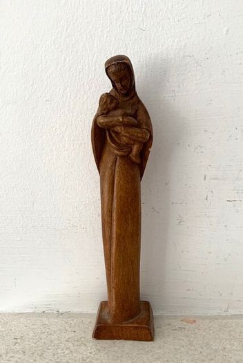 Vintage Mid-Century Modern Madonna & Child Statue